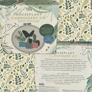 Professor Puzzle Houseplant Design Beginners Budding Artist Embroidery Kit